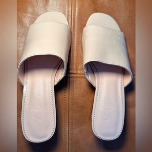 NWT — J Crew Nude Patent Leather Mule Sandal — Size 6.5
